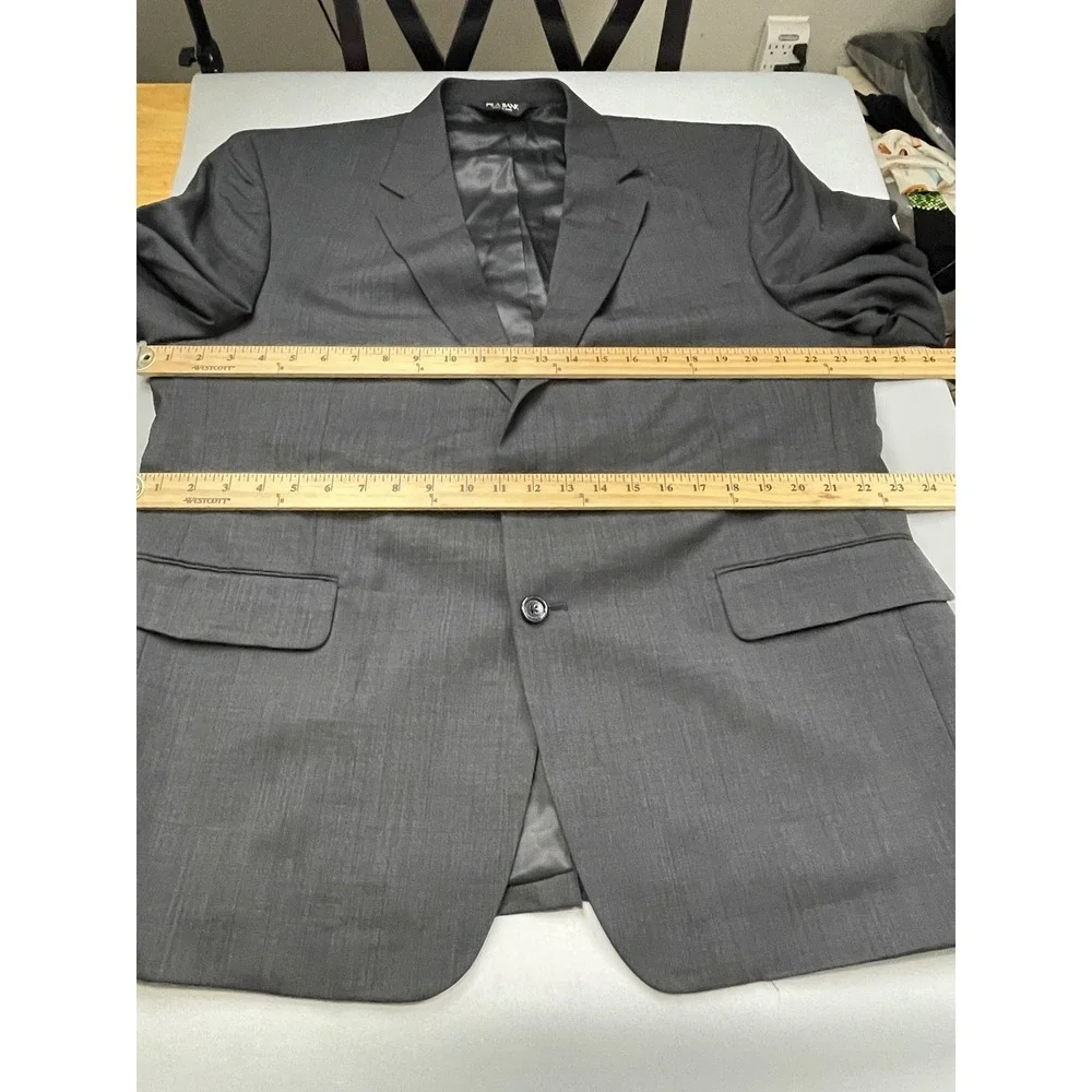 Men's Jos A Bank‎ 100% Wool Suit Jacket 46S Pants 35x29 Gray